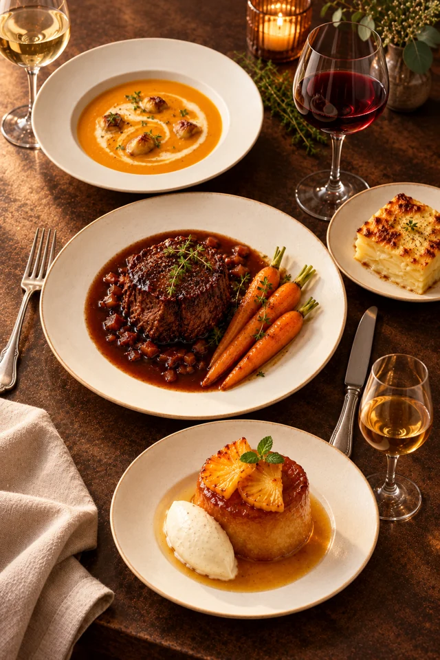 La maison de campagne — velouté, paleron et baba au rhum
